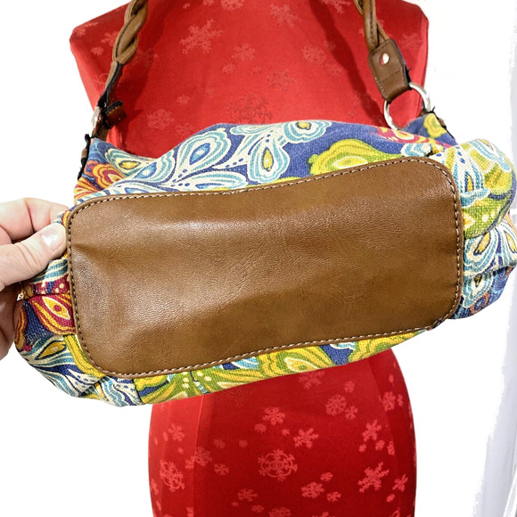 Relic Quilted Canvas Shoulderbag Casual Purse Multicolor Paisley Boho Festival - Picture 6 of 12